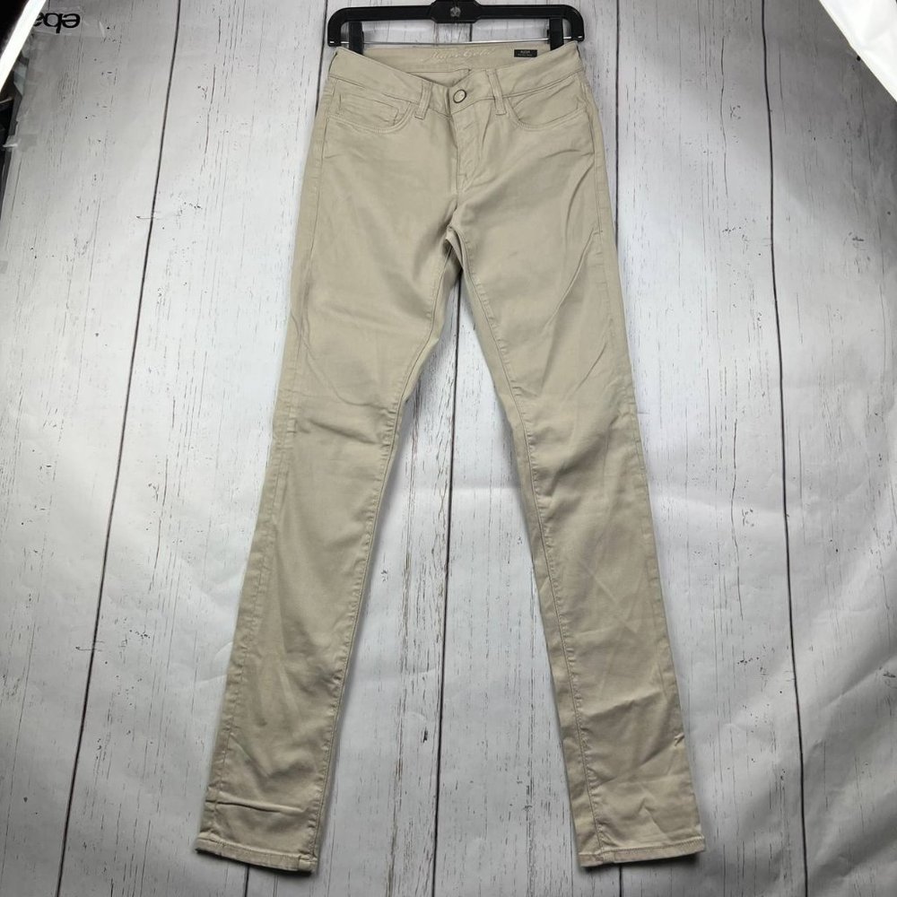 Mavi 27x33 Alexa Mid Rise Stretchable Skinny Jeans Pants Beige Women New